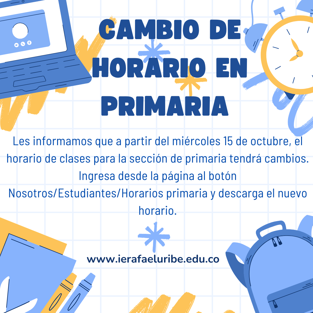 Nuevo horario primaria